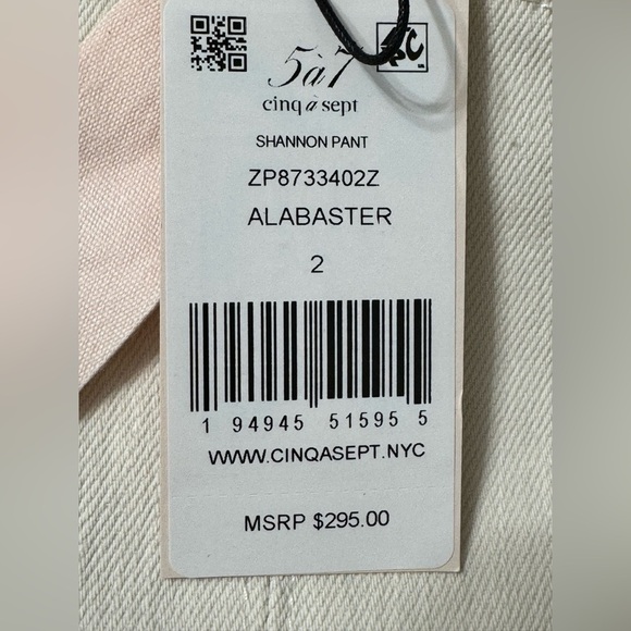 Cinq à Sept NWT SZ 2 Shannon Wide
Leg Pants, Alabaster (Ivory) - Picture 7 of 9